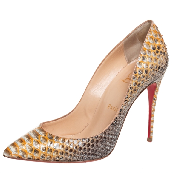 Shoes - Christian loinoutin pigalle follies 100 python pump 39.5(9)